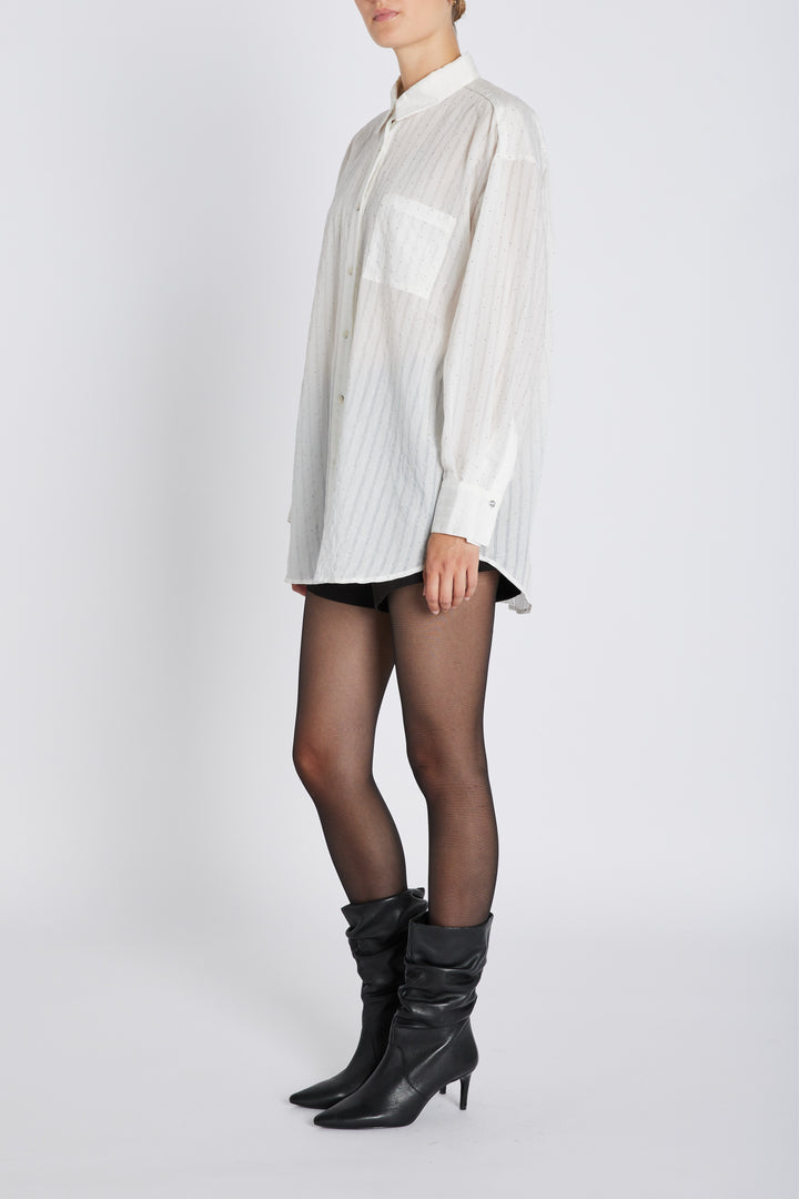 Bruuns Bazaar Women CalceoBBLowisa shirt Shirts White cream stripe