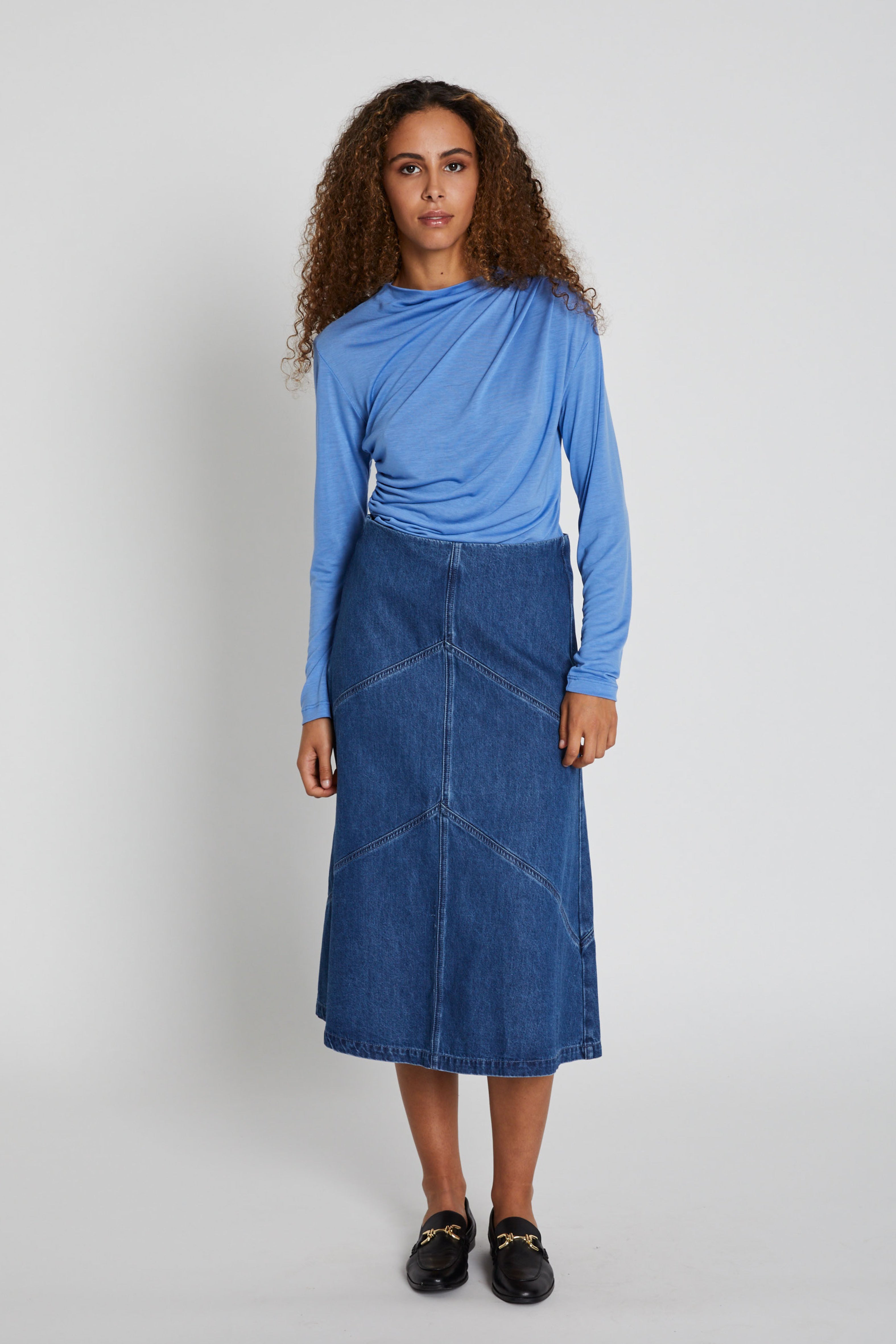 CanaBBEleen skirt - Dark Blue denim – BRUUNSBAZAAR.COM