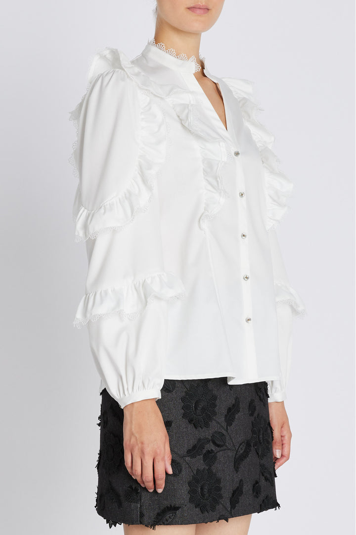 Bruuns Bazaar Women CardiniBBTaya shirt Shirts Snow White