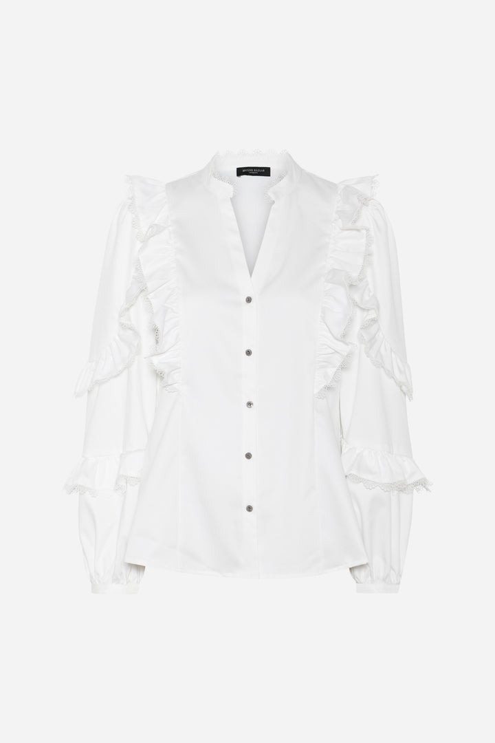 Bruuns Bazaar Women CardiniBBTaya shirt Shirts Snow White