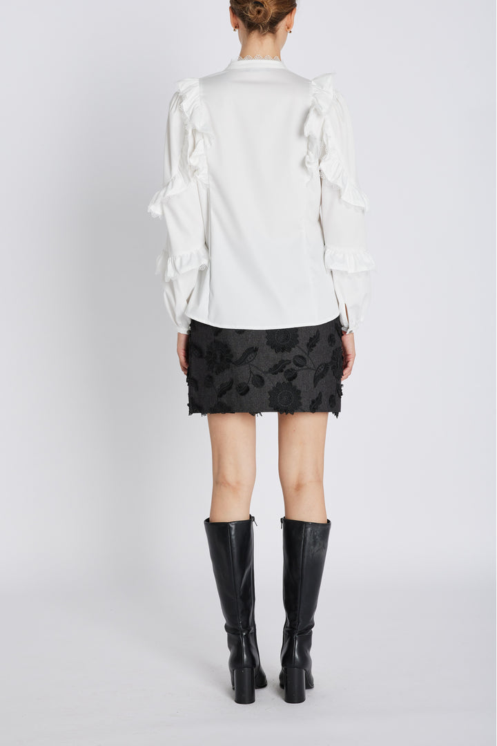Bruuns Bazaar Women CardiniBBTaya shirt Shirts Snow White
