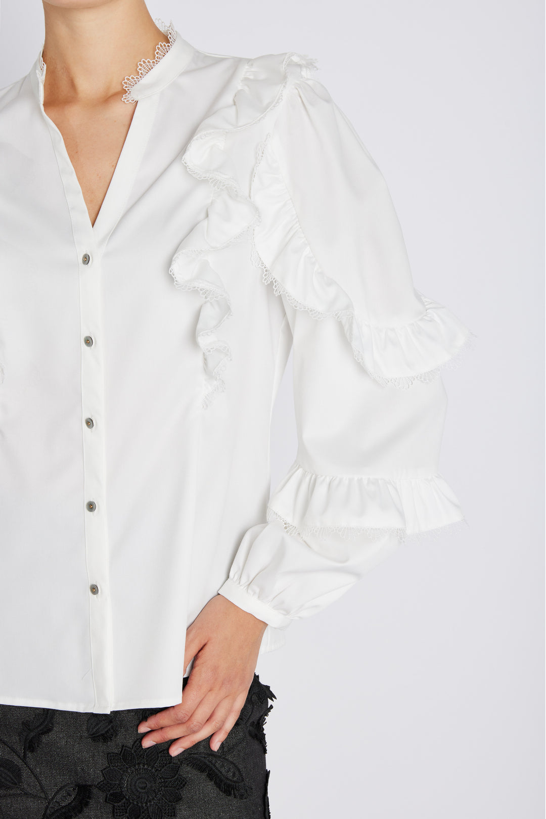 Bruuns Bazaar Women CardiniBBTaya shirt Shirts Snow White
