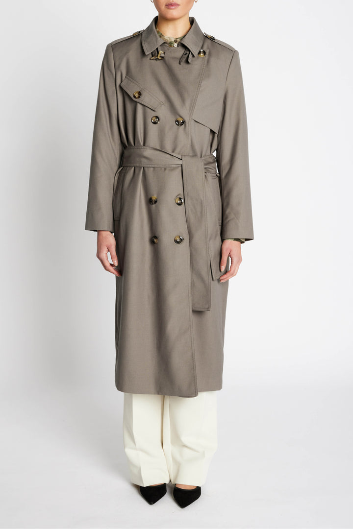 Bruuns Bazaar Women CarotaBBTori coat Outerwear Concrete