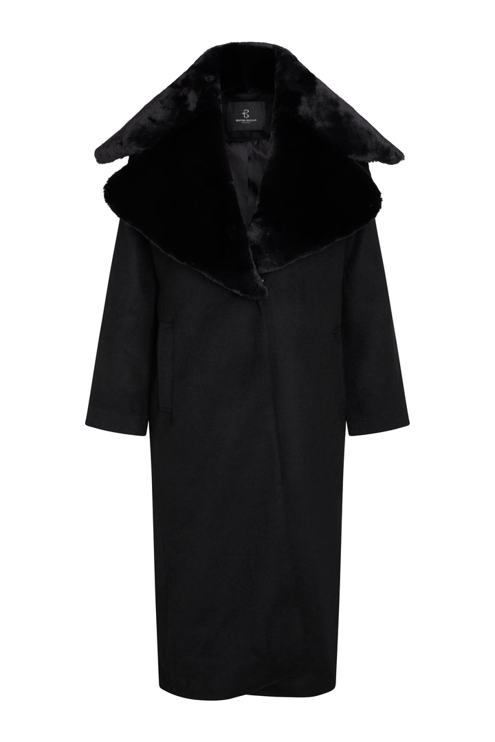 Bruuns Bazaar Women CatarinaBBFurra coat Outerwear Black