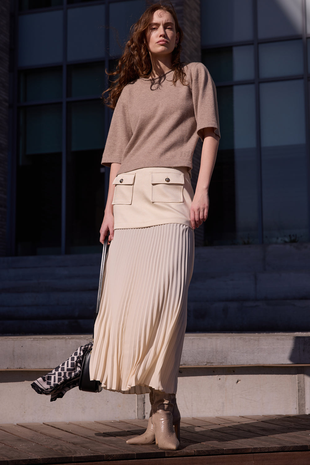 Bruuns Bazaar Women ChalinaBBAndra knit Knit Sand Melange