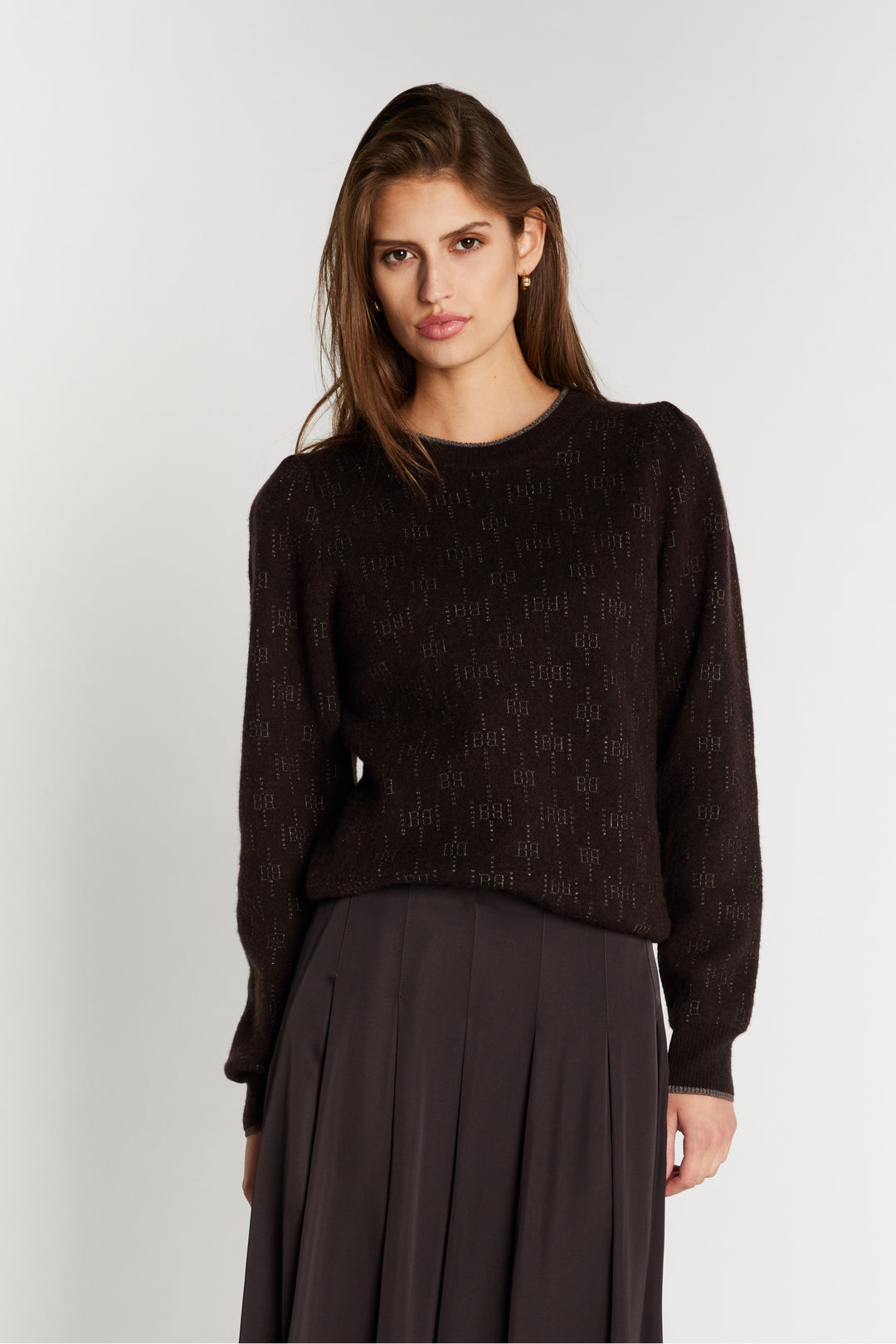 Bruuns Bazaar Women ChalinaBBElesa knit Knit Dark Brown
