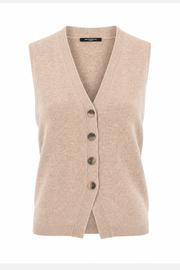 Bruuns Bazaar Women ChalinaBBInna knit vest Knit Sand Melange