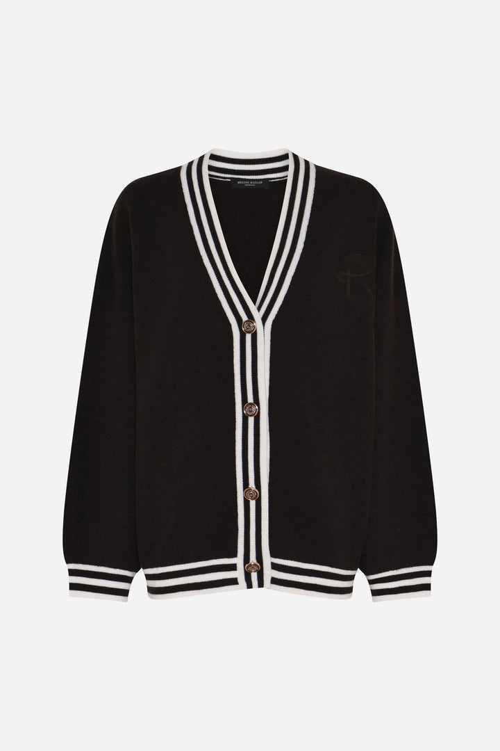 Bruuns Bazaar Women ChalinaBBSira knit cardigan Knit Dark Brown