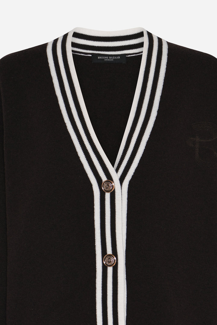 Bruuns Bazaar Women ChalinaBBSira knit cardigan Knit Dark Brown