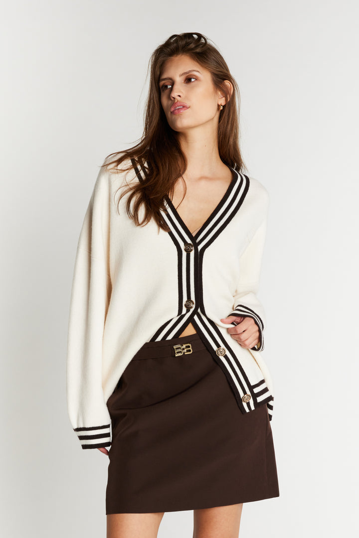Bruuns Bazaar Women ChalinaBBSira knit cardigan Knit Snow White