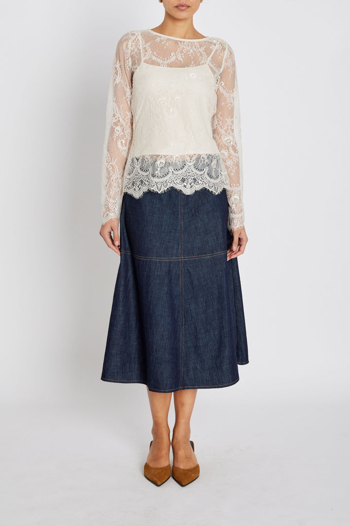 Bruuns Bazaar Women ChambraBBImma skirt Skirt Denim blue