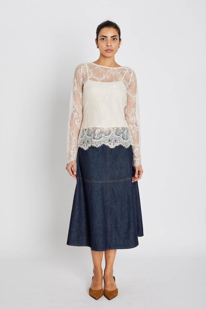 Bruuns Bazaar Women ChambraBBImma skirt Skirt Denim blue