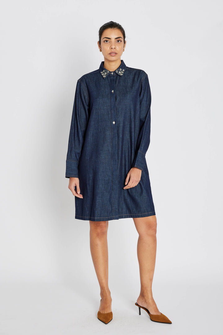 Bruuns Bazaar Women ChambraBBYinata dress Dress Denim blue