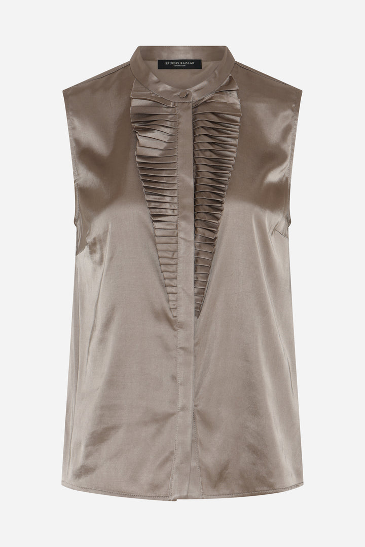 Bruuns Bazaar Women ChantusBBWicka top Shirts Roasted Grey