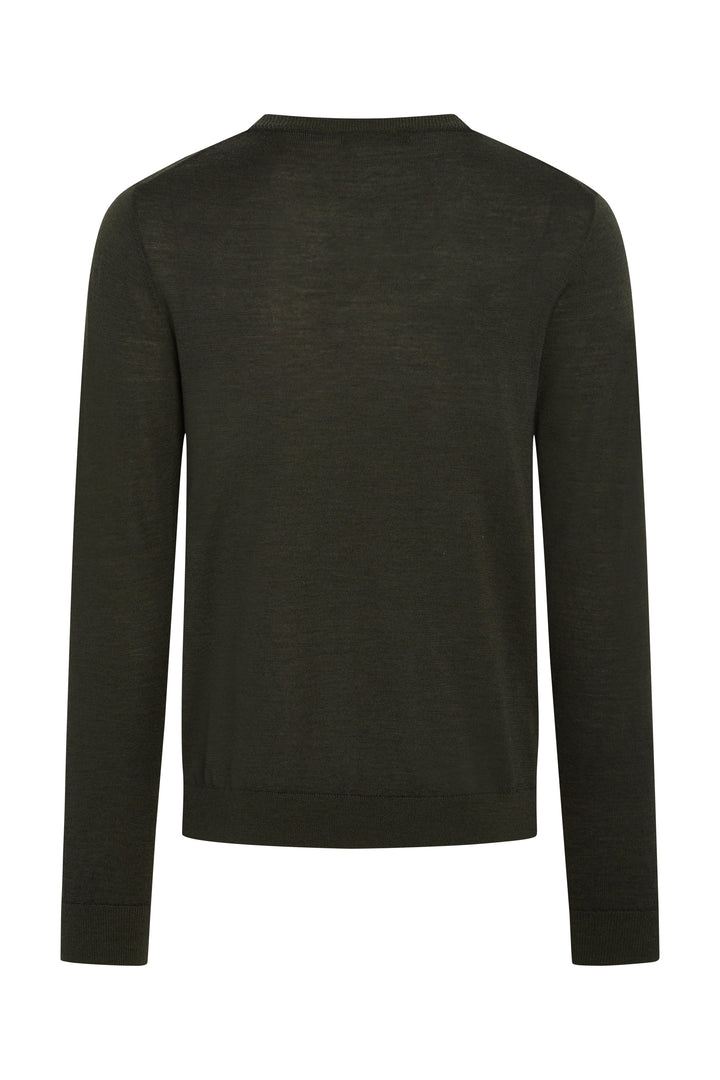 Bruuns Bazaar Men CharlesBB Crew Neck Knit Dark green