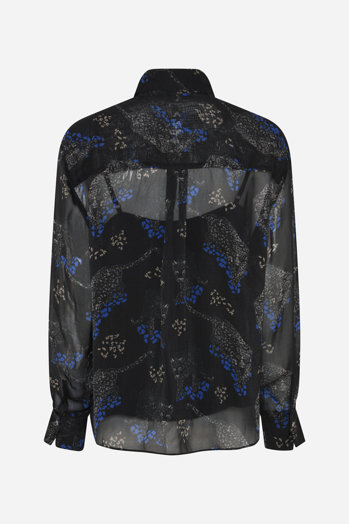 Bruuns Bazaar Women ChionoBBAgata shirt Shirts Black Blue leopard print