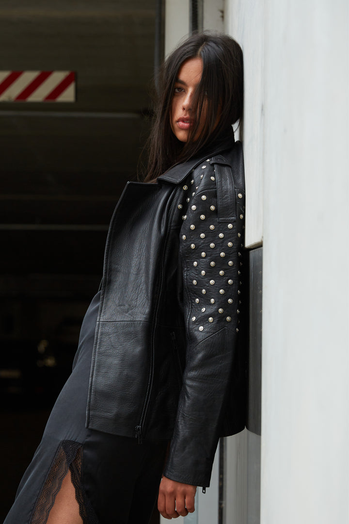 Bruuns Bazaar Women CloveBBElia Leather jacket Outerwear Black