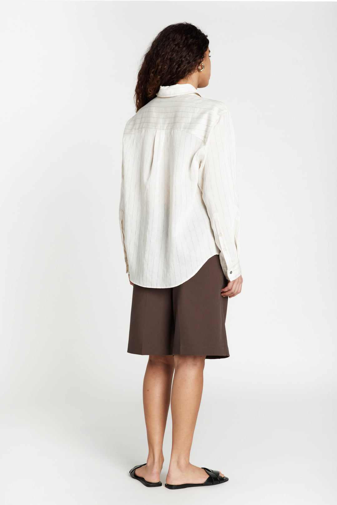 Bruuns Bazaar Women CoccoBBAgatah shirt Shirts Snow white with black stripe