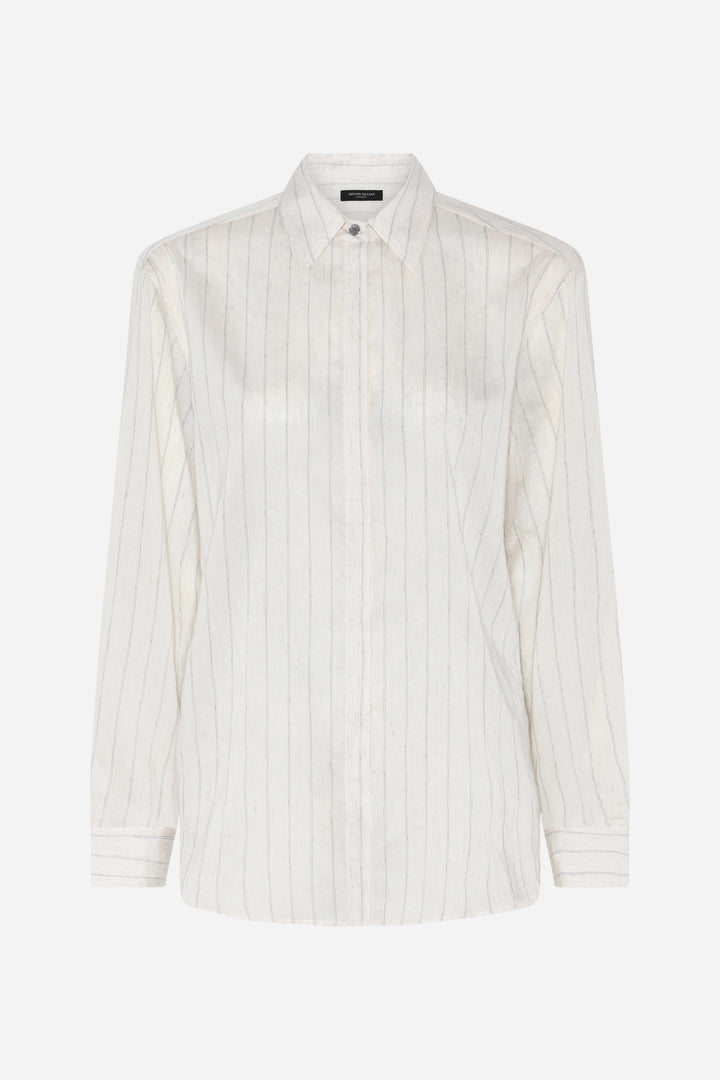 Bruuns Bazaar Women CoccoBBAgatah shirt Shirts Snow white with black stripe