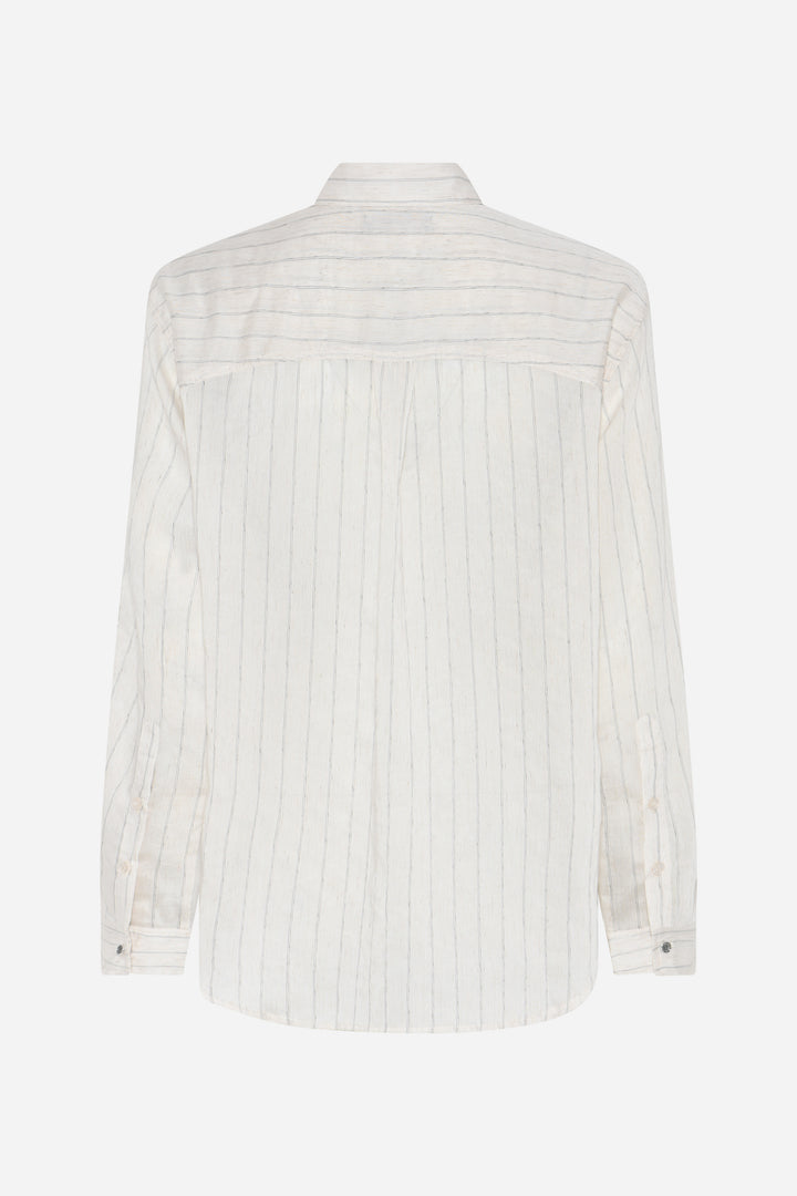 Bruuns Bazaar Women CoccoBBAgatah shirt Shirts Snow white with black stripe