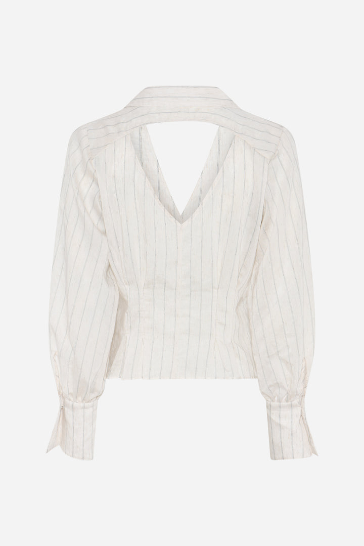 Bruuns Bazaar Women CoccoBBViona shirt Shirts Snow white with black stripe
