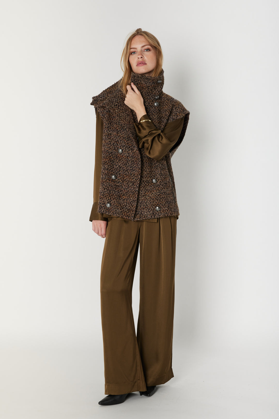 Bruuns Bazaar Women ColpoBBLitas waistcoat Vest Brown Melange