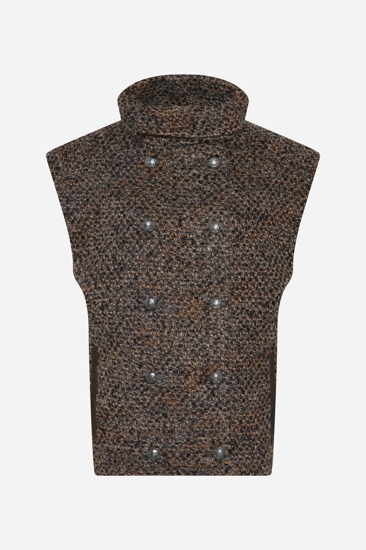 Bruuns Bazaar Women ColpoBBLitas waistcoat Vest Brown Melange