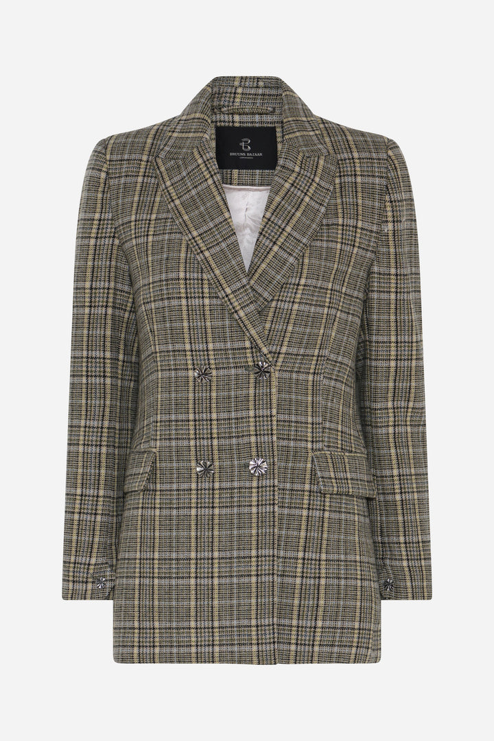 Bruuns Bazaar Women DaisieBBLindi blazer Blazer Green Check