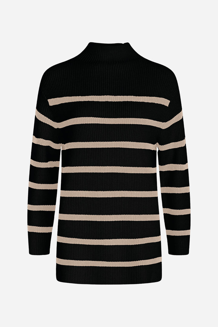 BZR DaytonBZKylie knit Knit Black w. sand stripe