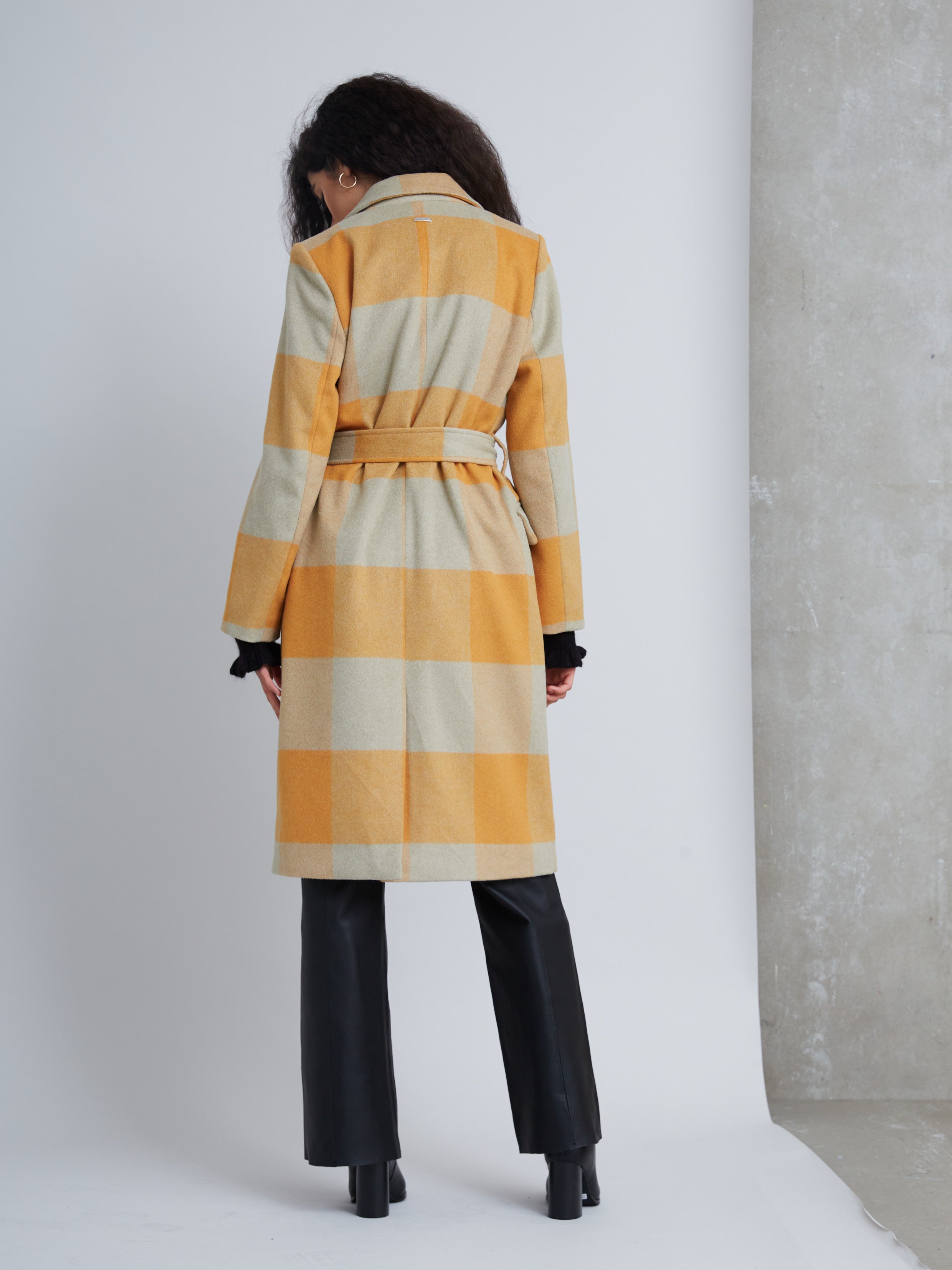 DiasciaBBNovelle coat Orange Check BRUUNSBAZAAR.COM