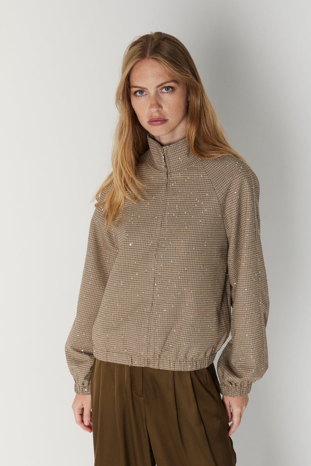 Bruuns Bazaar Women EremosBBVivi jacket Blazer Light check