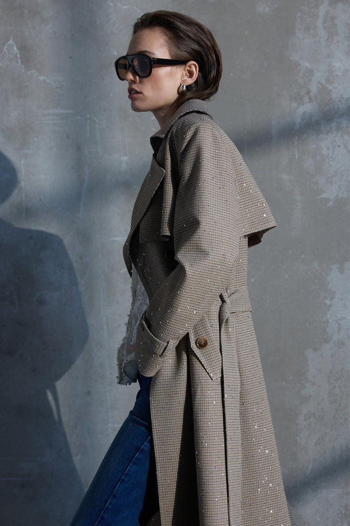 Bruuns Bazaar Women EremosBBWiolas coat Outerwear Light check
