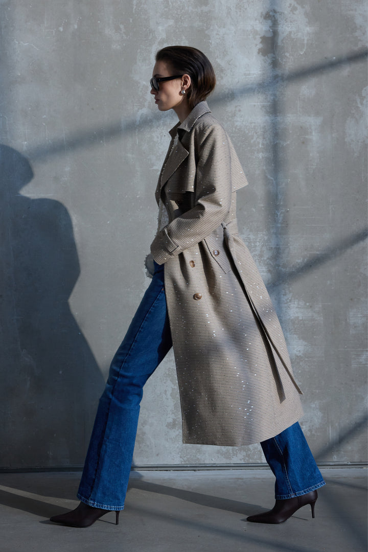 Bruuns Bazaar Women EremosBBWiolas coat Outerwear Light check