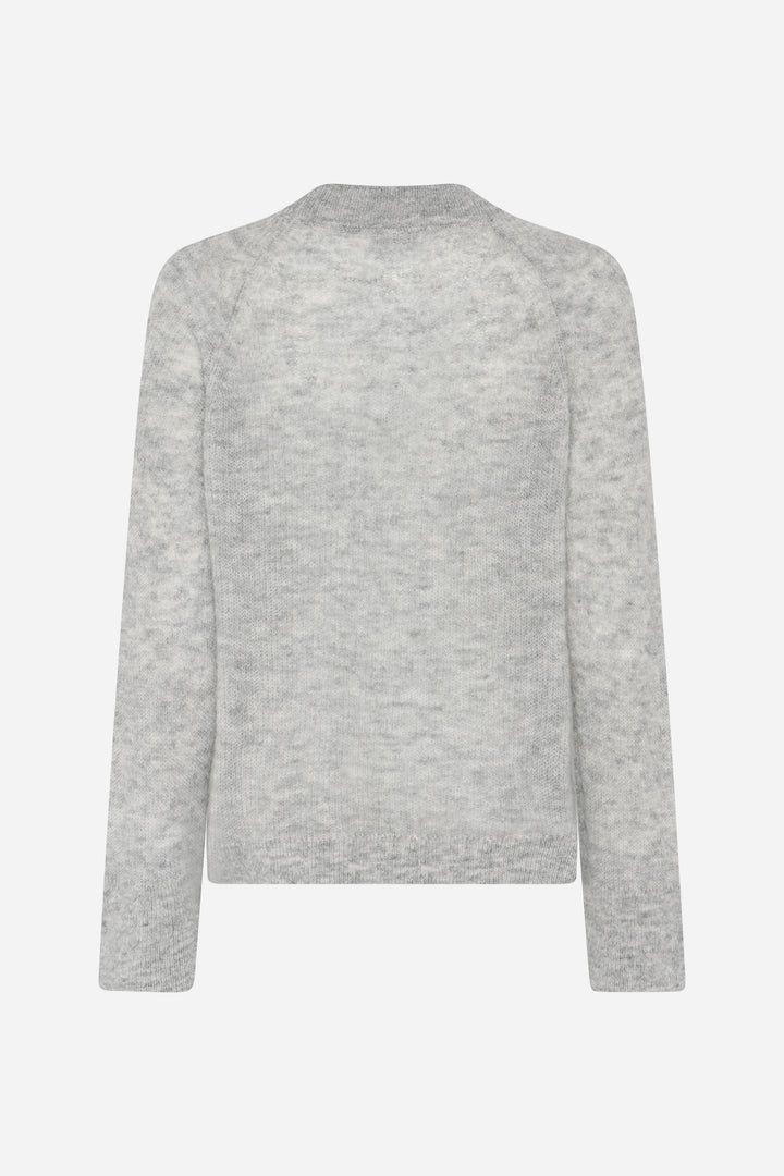 Bruuns Bazaar Women FluffyBBAma knit Knit Light grey melange