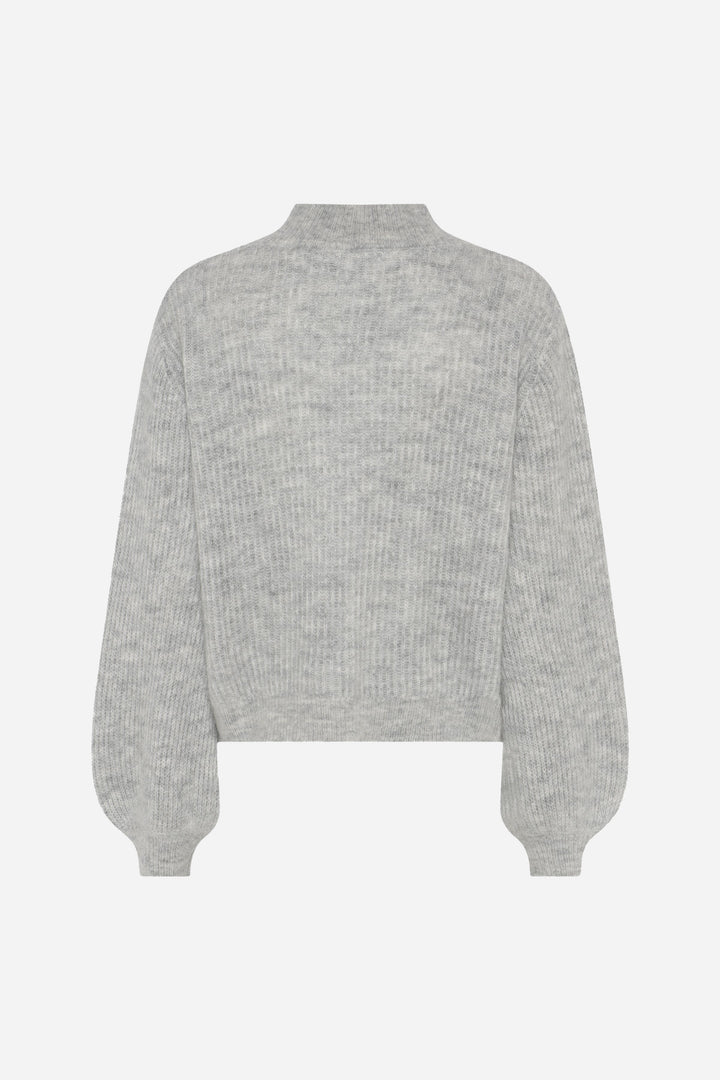 Bruuns Bazaar Women FluffyBBAmandra knit Knit Light grey melange