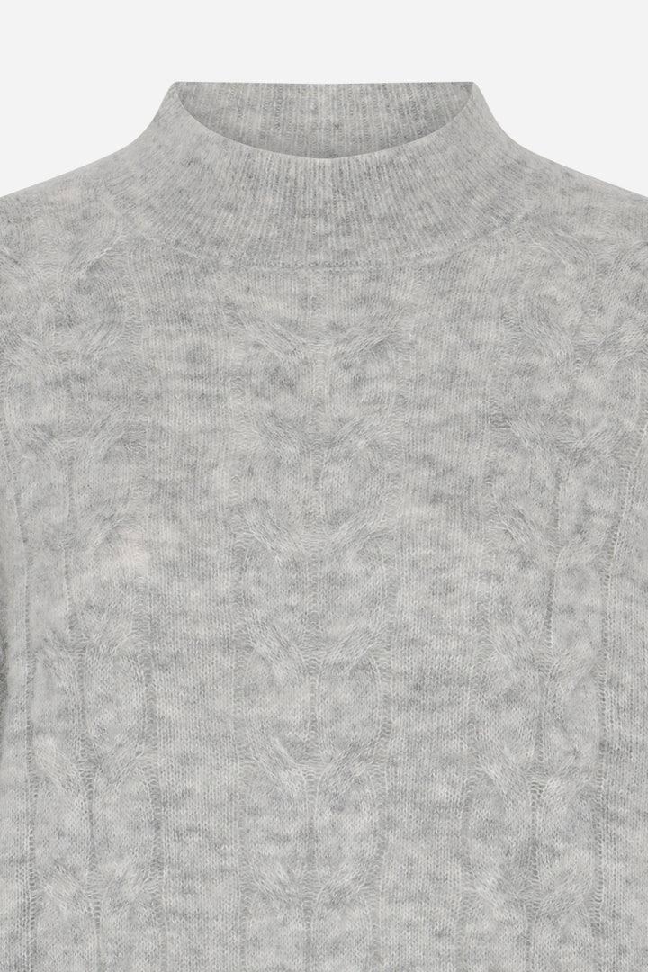 Bruuns Bazaar Women FluffyBBAmandra knit Knit Light grey melange
