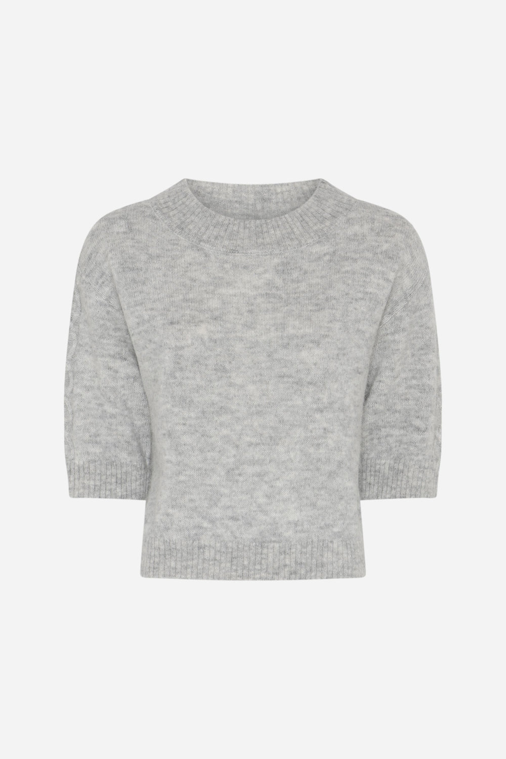 Bruuns Bazaar Women FluffyBBAmari knit Knit Light grey melange