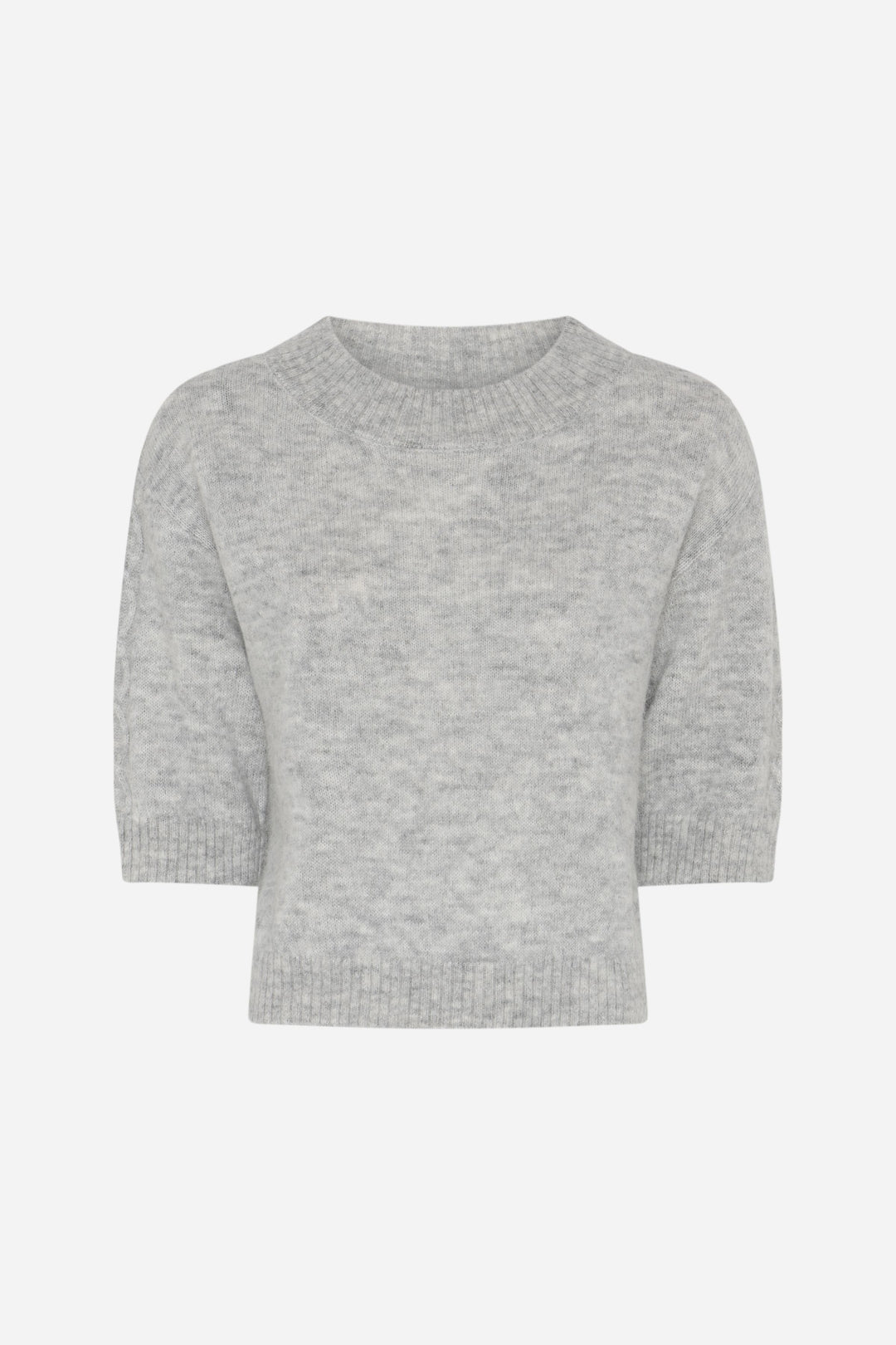 Bruuns Bazaar Women FluffyBBAmari knit Knit Light grey melange
