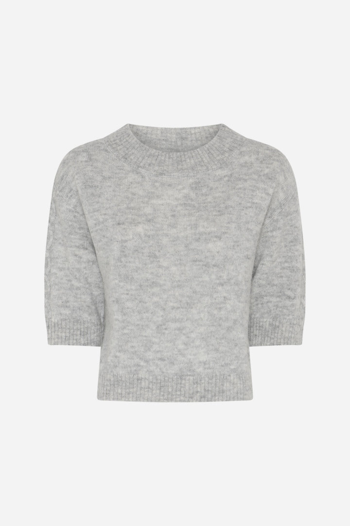 Bruuns Bazaar Women FluffyBBAmari knit Knit Light grey melange