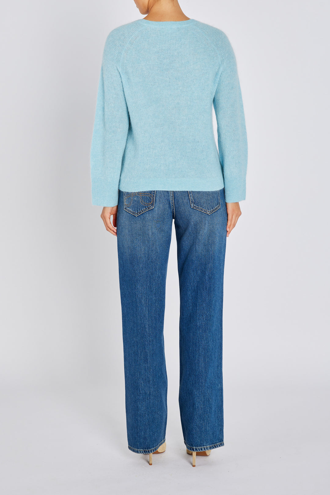 Bruuns Bazaar Women FluffyBBAmera knit Knit Light blue