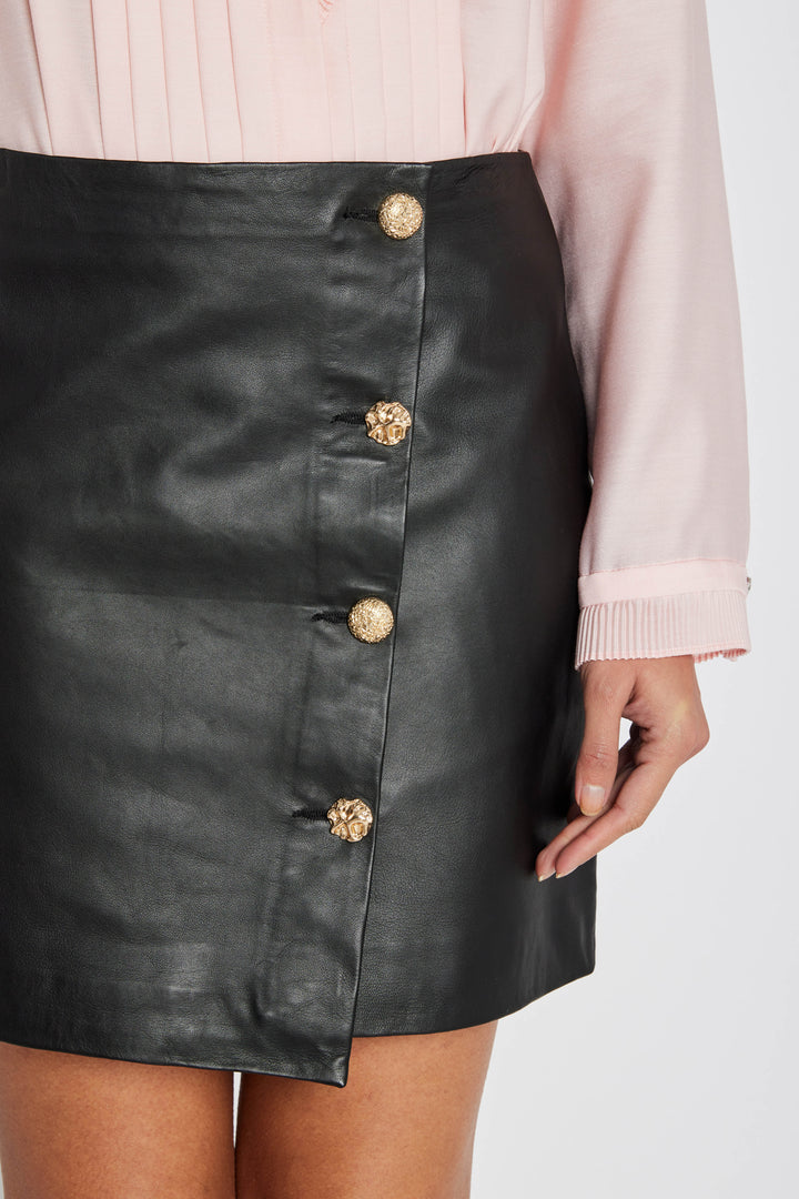 Bruuns Bazaar Women GentianBBShinni Leather skirt Skirt Black