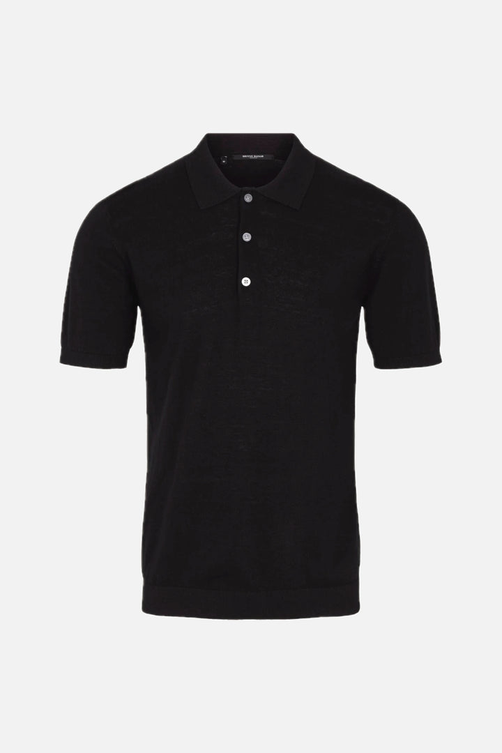 Bruuns Bazaar Men Gerhard Polo s/s Knit Black