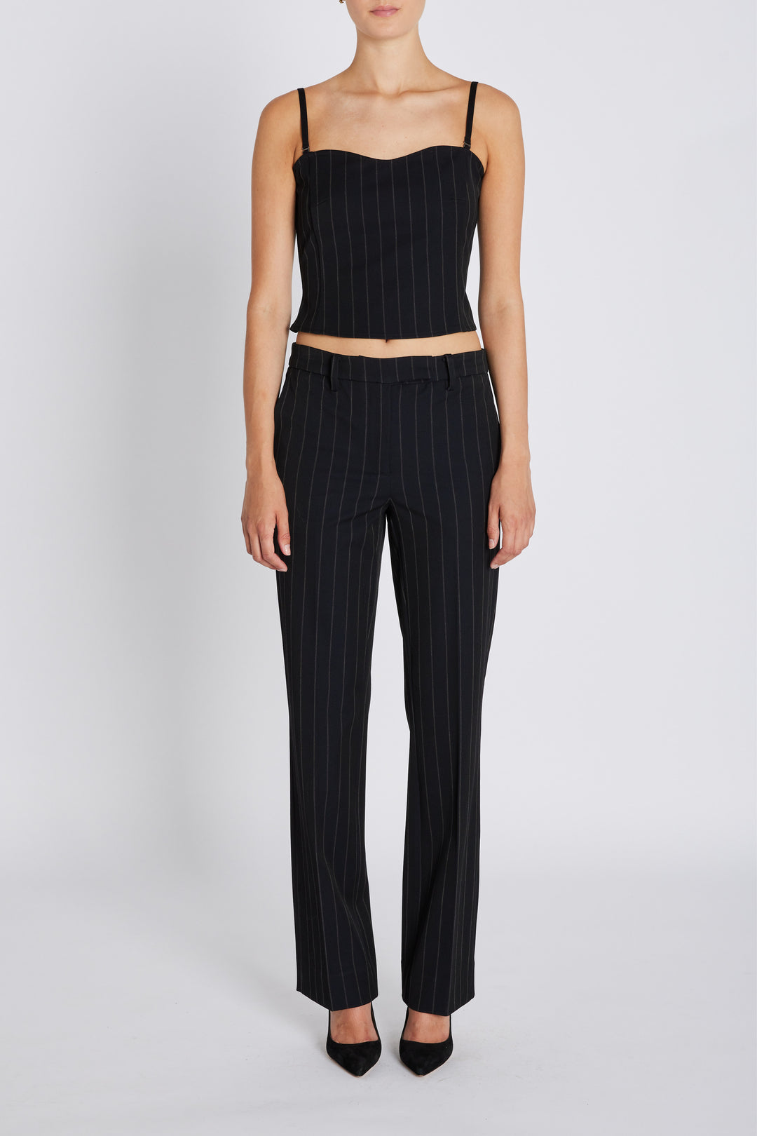 Bruuns Bazaar Women HydrangeaBBCigga pants Pants Black pinstripe