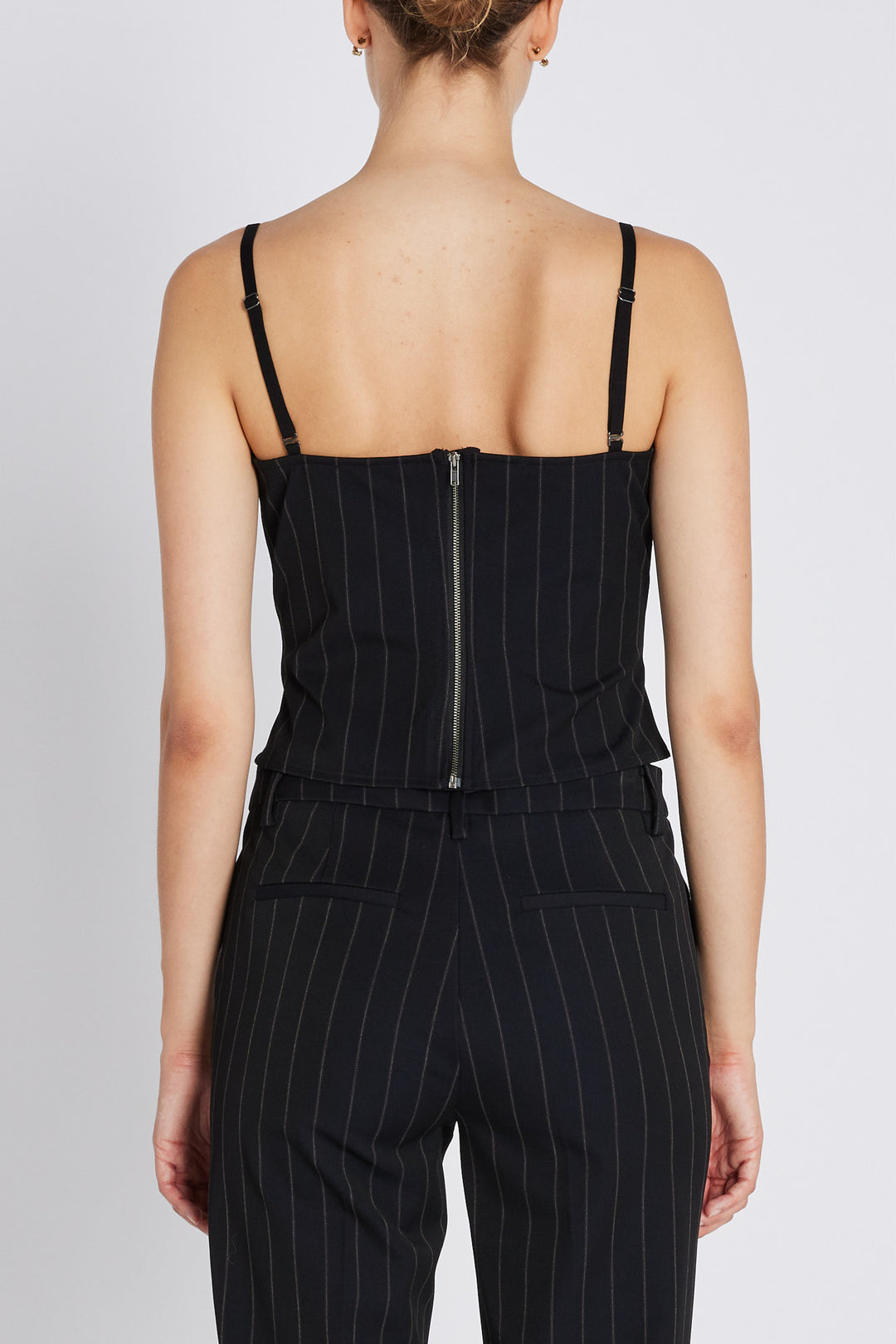 Bruuns Bazaar Women HydrangeaBBKorsas top Blouse Black pinstripe