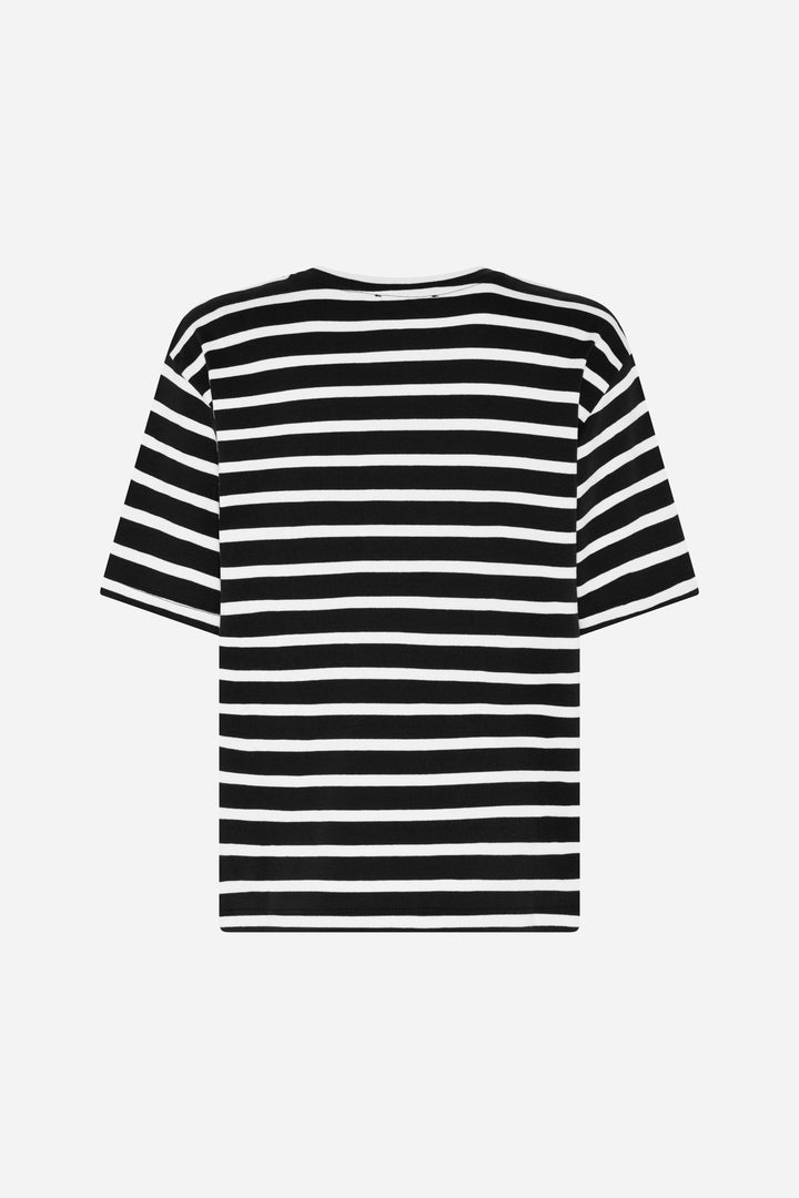 Bruuns Bazaar Women IguanuraBBBasic tee T-shirts Black / Creme stripe