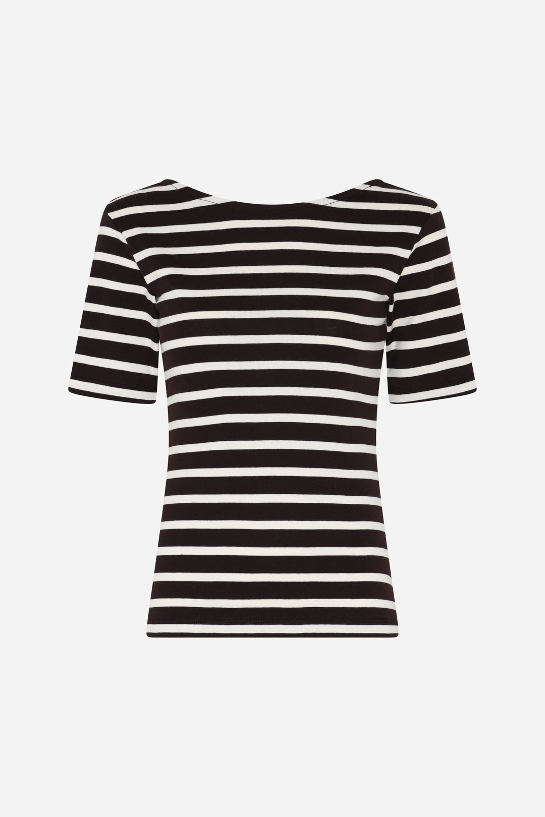 Bruuns Bazaar Women IguanuraBBBoat neck blouse T-shirts Brown stripe