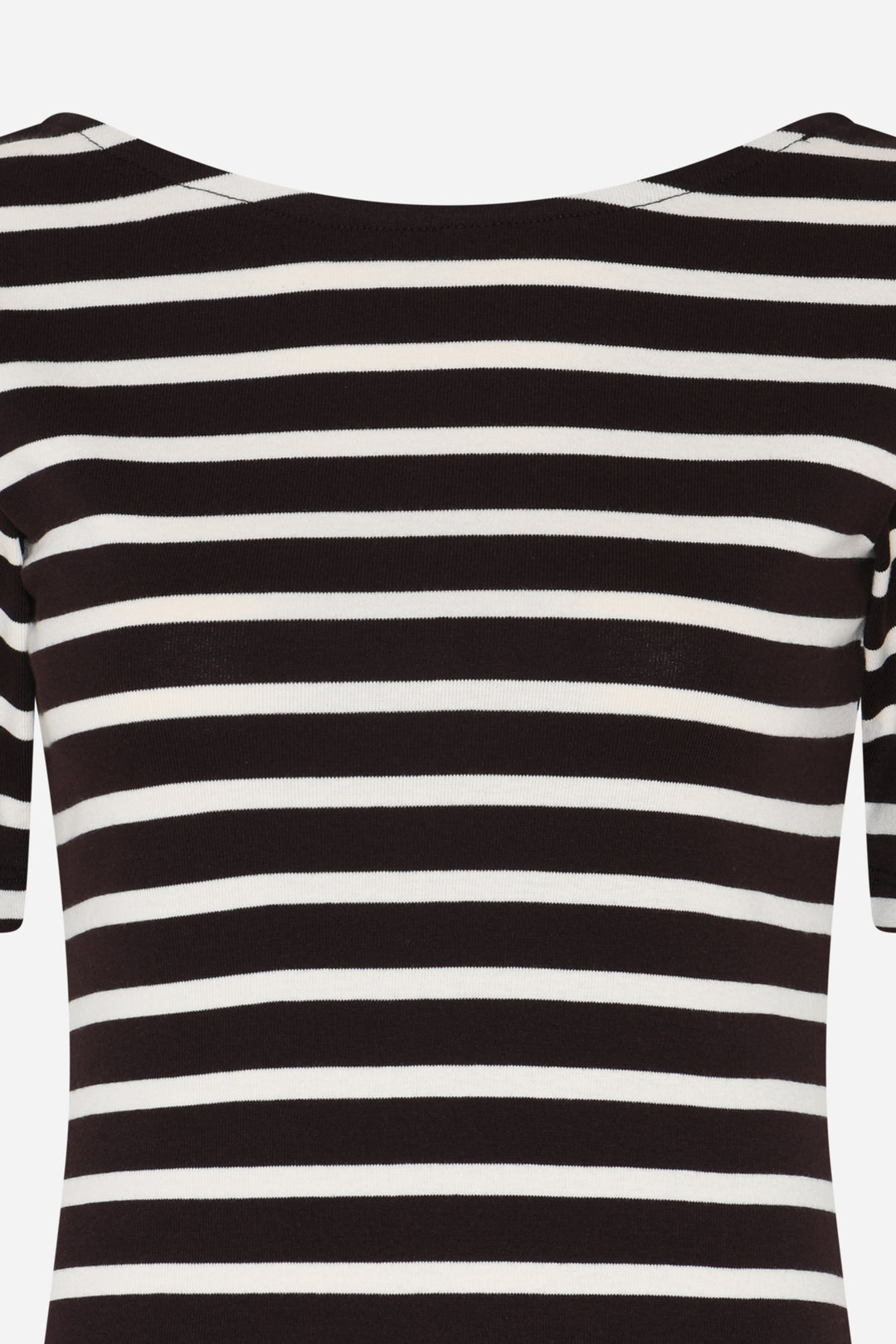 Bruuns Bazaar Women IguanuraBBBoat neck blouse T-shirts Brown stripe