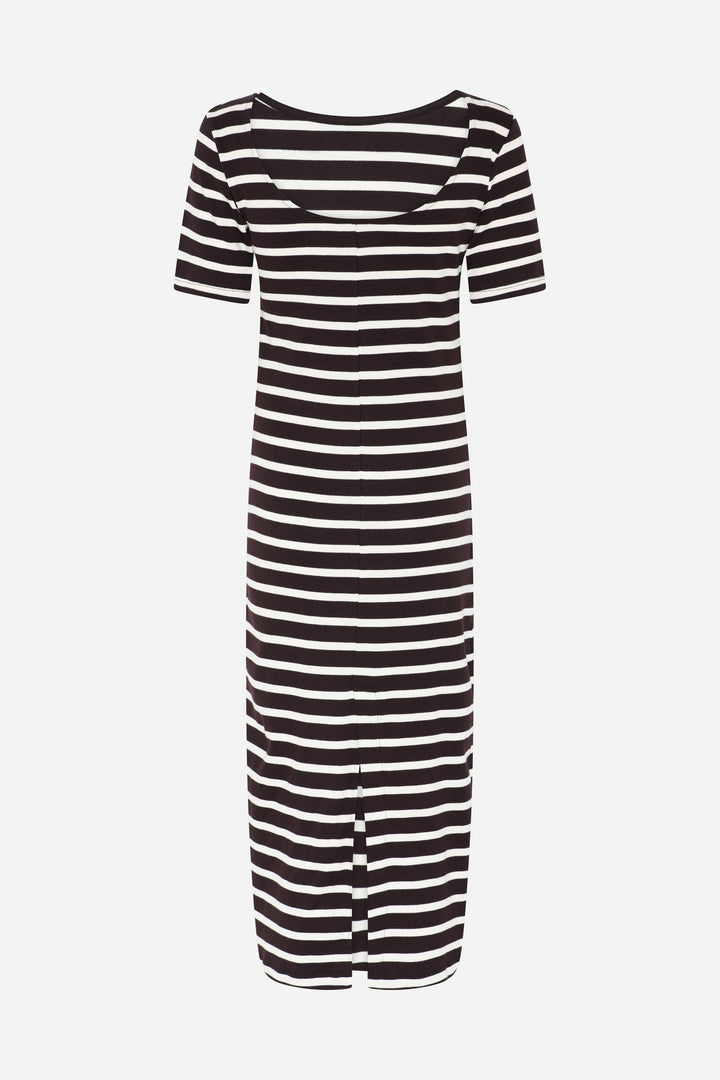 Bruuns Bazaar Women IguanuraBBBoat neck dress Dress Brown stripe