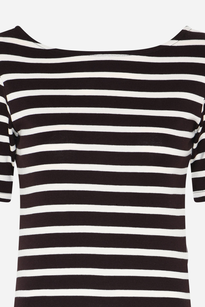 Bruuns Bazaar Women IguanuraBBBoat neck dress Dress Brown stripe