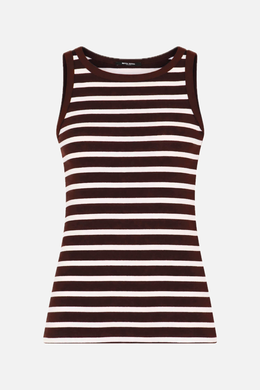 Bruuns Bazaar Women IguanuraBBBoat neck tank top T-shirts Brown stripe